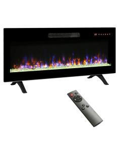 Chimenea eléctrica empotrada Genérico 107 cm vidrio templado