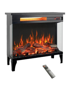 Chimenea eléctrica Genérico 24" vidrio 1500W moderna