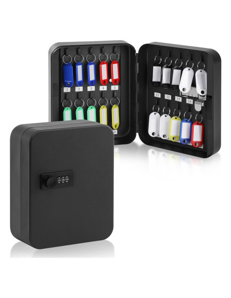 Caja de Almacenamiento de Llaves KYODOLED 20 Llaves Negra