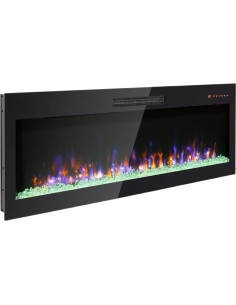 Chimenea Eléctrica Genérico 127 cm Vidrio Templado Control Remoto 2