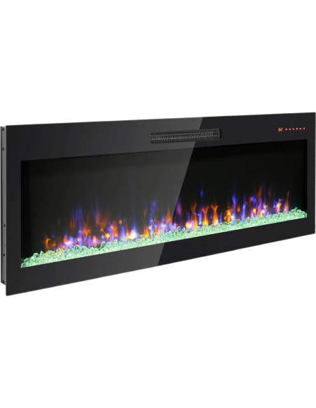 Chimenea Eléctrica Genérico 127 cm Vidrio Templado Control Remoto