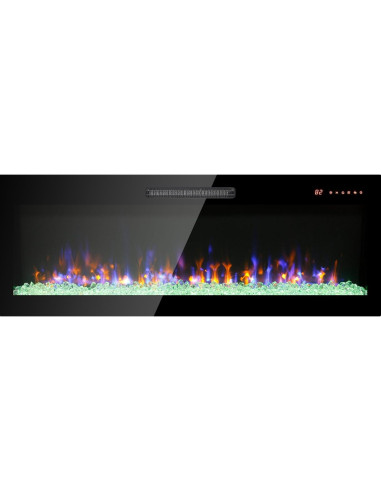 Chimenea Eléctrica Genérico 127 cm Vidrio Templado Control Remoto