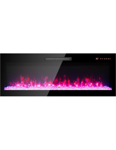 Chimenea Eléctrica Genérico 127 cm Vidrio Templado Control Remoto