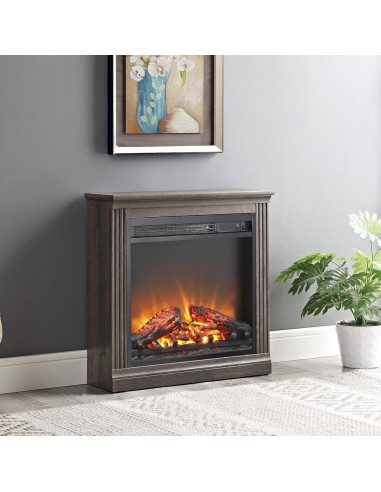 Chimenea Eléctrica Genérico 46 cm con Efecto Llama Realista