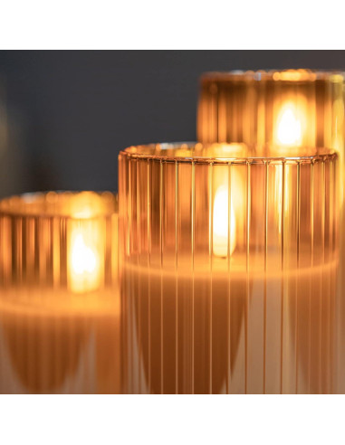 Juego de 3 Velas LED Angelloong Doradas con Control Remoto