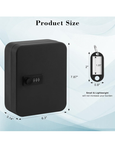 Caja de Almacenamiento de Llaves KYODOLED 20 Llaves Negra