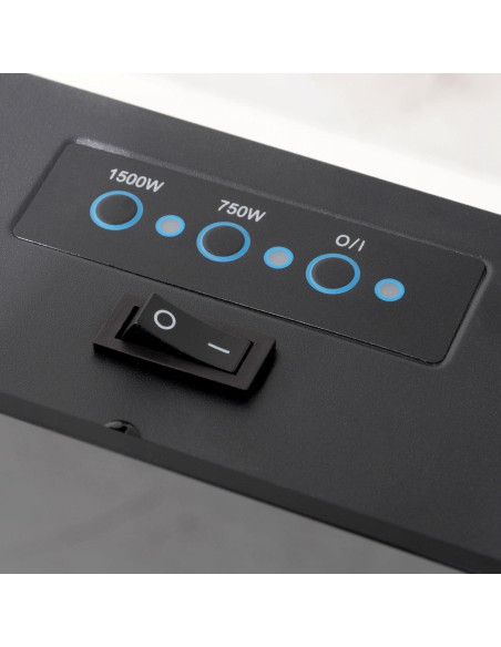 Chimenea Eléctrica HOMCOM 104.9cm 1500W Control Remoto Negro