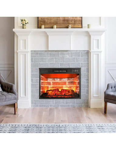 Insertador de chimenea eléctrica LGHM 58 cm con control remoto