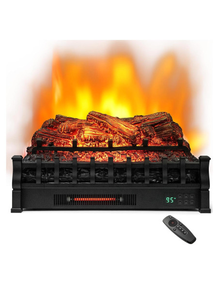 Calefactor Eléctrico Tangkula 1500W con Chimenea Infrarroja