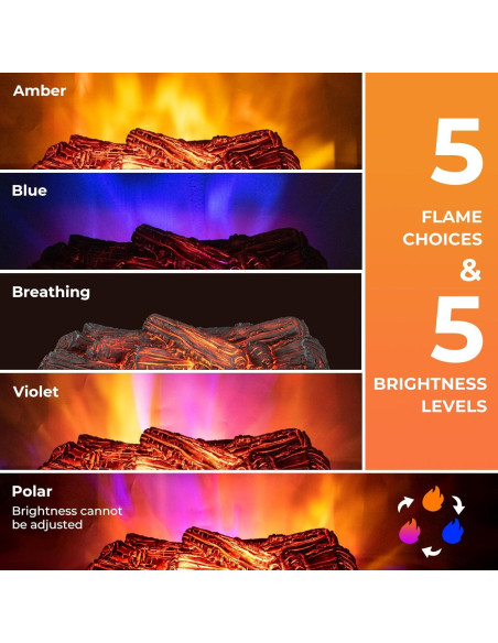 Calefactor Eléctrico Tangkula 1500W con Chimenea Infrarroja