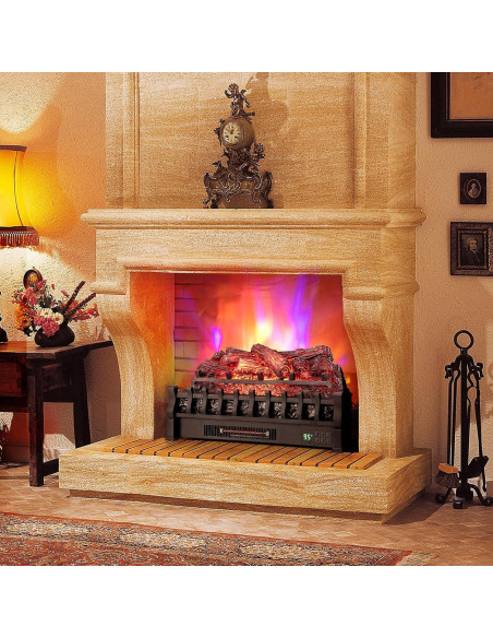 Calefactor Eléctrico Tangkula 1500W con Chimenea Infrarroja