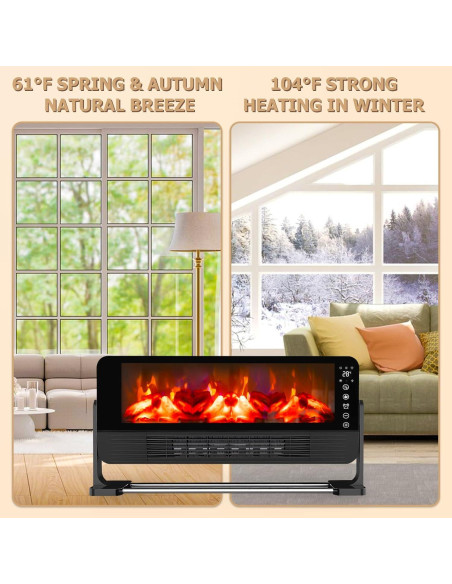 Calefactor Eléctrico Honitra Chimenea 2000W Control Remoto Calefactor Eléctrico Honitra Chimenea 2000W Control Remoto