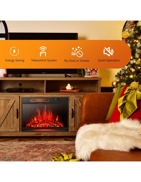 Chimenea Eléctrica GOFLAME 63.5cm Empotrada Control Remoto