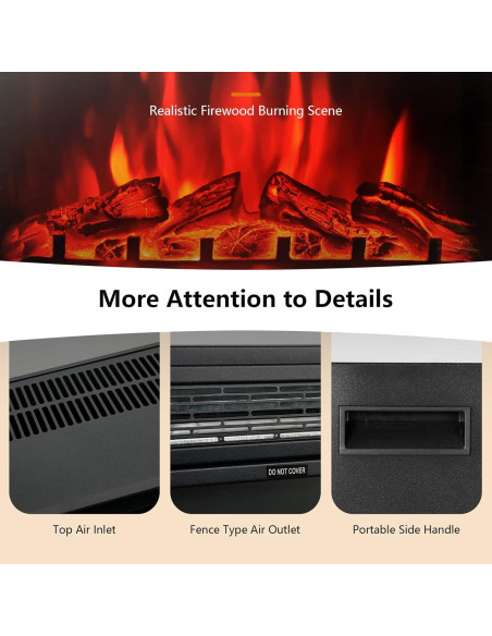 Chimenea Eléctrica GOFLAME 63.5cm Empotrada Control Remoto