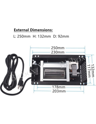 Ventilador de Estufa de Leña Adviace S31105 2800 RPM