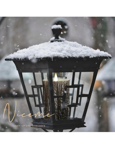 Vela LED Niceme Recargable 3 Piezas Corteza de Pino