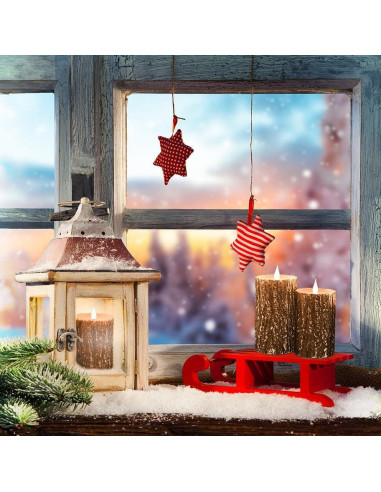 Vela LED Niceme Recargable 3 Piezas Corteza de Pino