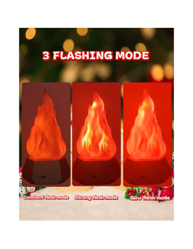 Lámpara de Fuego Falso ARTISTMART 3 Modos Recargable