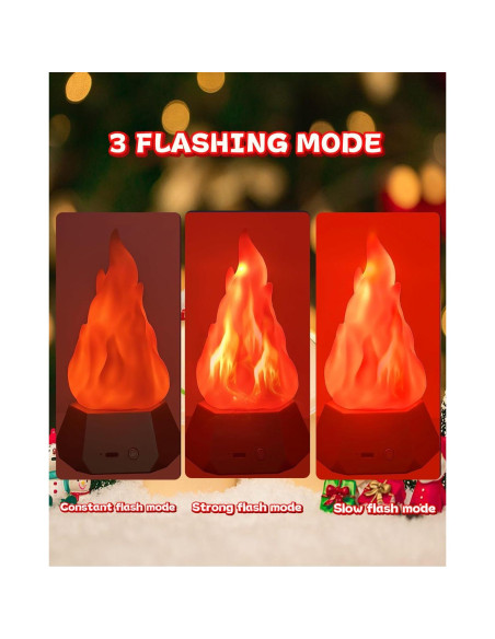 Lámpara de Fuego Falso ARTISTMART 3 Modos Recargable