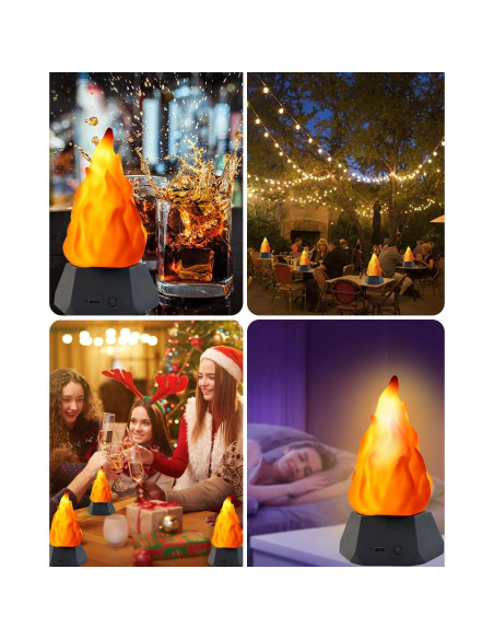 Lámpara de Fuego Falso ARTISTMART 3 Modos Recargable