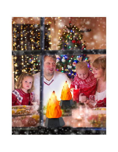 Lámpara de Fuego Falso ARTISTMART 3 Modos Recargable