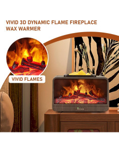 Calentador de cera eléctrica Bobolyn con temporizador y luz 3D 2