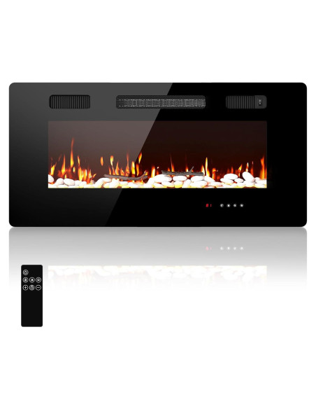 Chimenea Eléctrica FODINGHILL AD 101,6 cm con Control Remoto