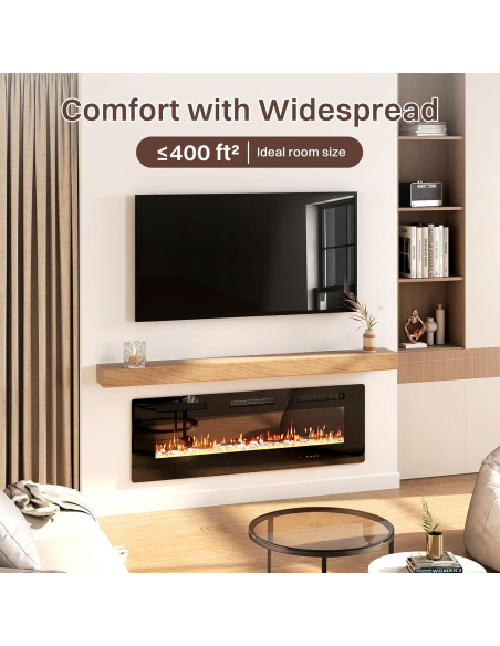 Chimenea Eléctrica FODINGHILL AD 101,6 cm con Control Remoto