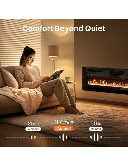 Chimenea Eléctrica FODINGHILL AD 101,6 cm con Control Remoto