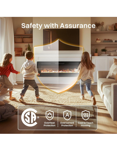 Chimenea Eléctrica FODINGHILL AD 101,6 cm con Control Remoto