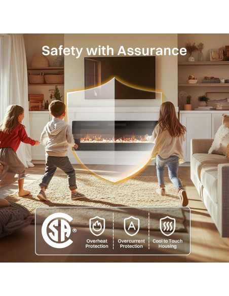 Chimenea Eléctrica FODINGHILL AD 101,6 cm con Control Remoto