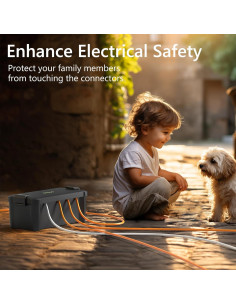 Caja Eléctrica Exterior Diivoo Mediana Impermeable 4 Puertos 2