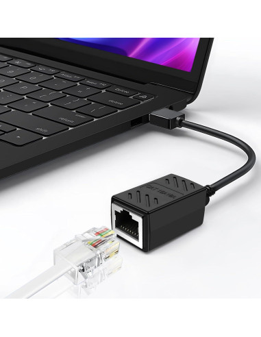 Adaptador RJ11 a RJ45 Menewstart 20.32 cm Paquete de 3