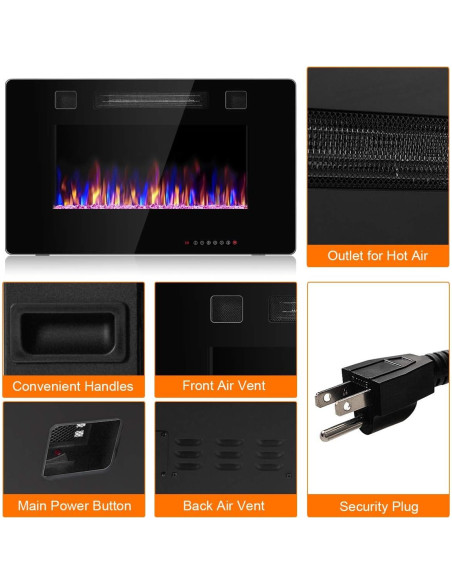 Chimenea Eléctrica Empotrada MAT EXPERT 30" 750W/1500W