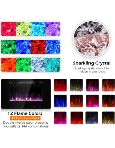 Chimenea Eléctrica Empotrada MAT EXPERT 30" 750W/1500W