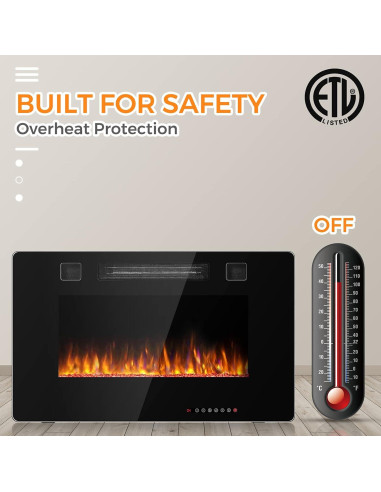 Chimenea Eléctrica Empotrada MAT EXPERT 30" 750W/1500W