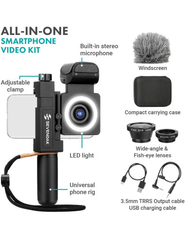 Kit de Video Movo SmartCine para Smartphone con Trípode y Micrófono