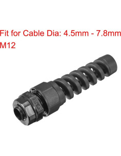 Conector M12 uxcell Impermeable IP68 Nylon 2 Pcs 2