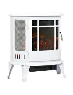 Chimenea Eléctrica Wycian Blanca 1500W con Manto Ajustable