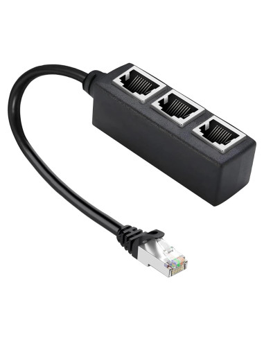 Divisor Ethernet RJ45 1 Macho a 3 Hembras HRIOEKAX