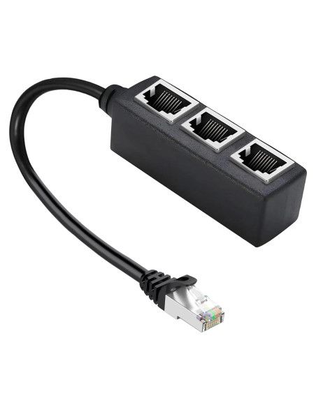 Divisor Ethernet RJ45 1 Macho a 3 Hembras HRIOEKAX