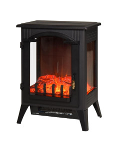 Calentador de chimenea eléctrica Wycian 750W/1500W negro