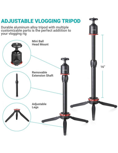 Kit de Video Movo SmartCine para Smartphone con Trípode y Micrófono