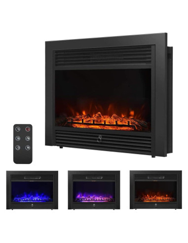 Chimenea Eléctrica Hysache 72.4 cm Empotrada 1500W