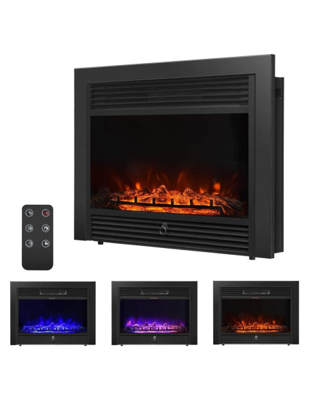 Chimenea Eléctrica Hysache 72.4 cm Empotrada 1500W