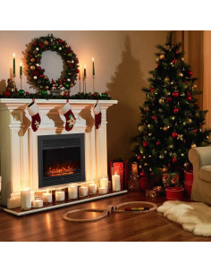 Chimenea Eléctrica Hysache 72.4 cm Empotrada 1500W 2