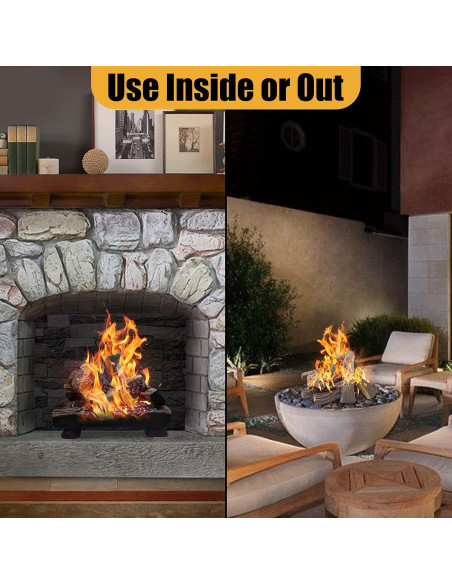 Set de 10 Troncos de Chimenea a Gas Grandhom 38 cm