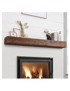 Estante Flotante de Madera TECANA 54" Rústico 100 lbs