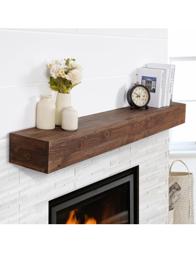 Estante Flotante de Madera TECANA 54" Rústico 100 lbs