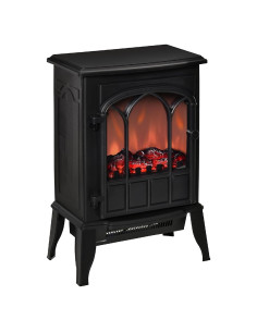 Chimenea Eléctrica Wycian Negra Montada en Pared 750W/1500W